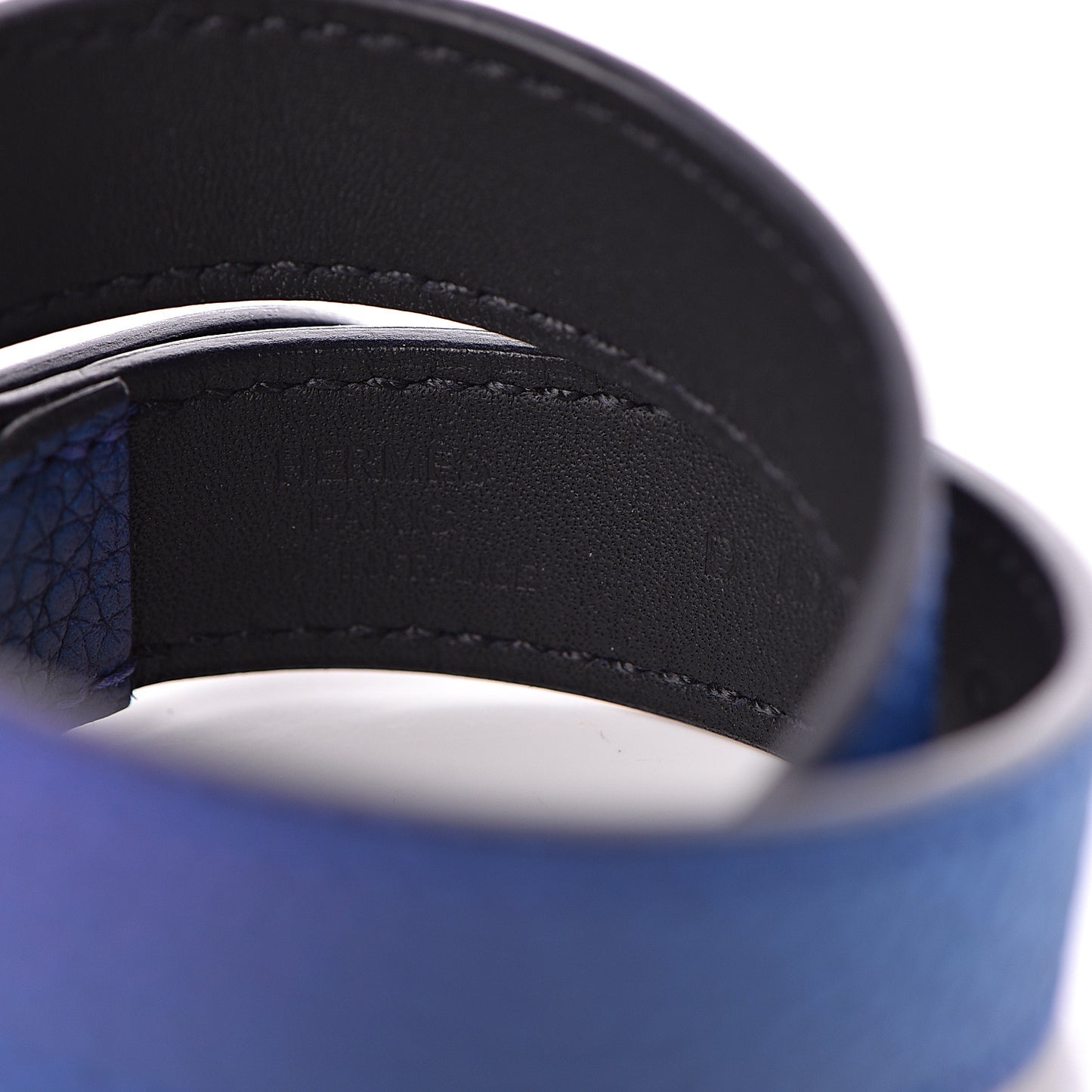 Togo Etriviere Double Tour Bracelet Bleu Nuit Violet