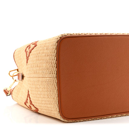 Louis Vuitton Raffia Calfskin Monogram Neonoe MM Tan 8 of 10