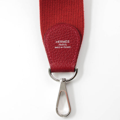 Hermes Taurillon Clemence Evelyne III PM Rouge H 7 of 8
