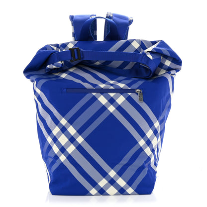 Burberry Nylon Nova Check Roll Backpack Knight 1 of 10