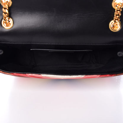 Saint Laurent Metallic Calfskin Matelasse Chevron Monogram Medium College Satchel Multicolor 5 of 13