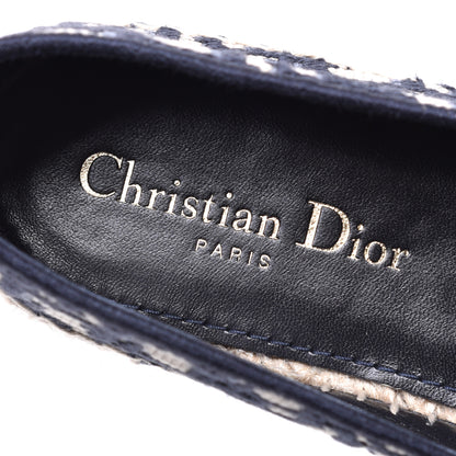 Christian Dior Oblique Embroidered Granville 15mm Espadrilles 37 Deep Blue 7 of 9