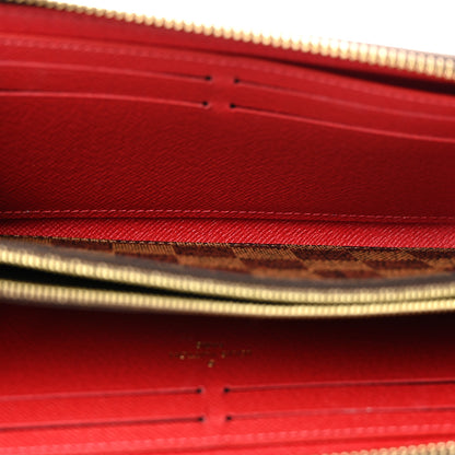 Louis Vuitton Damier Ebene Clemence Wallet Cherry 5 of 9