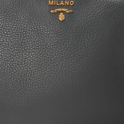 Prada Vitello Daino Zippered Shoulder Bag Marmo 9 of 15