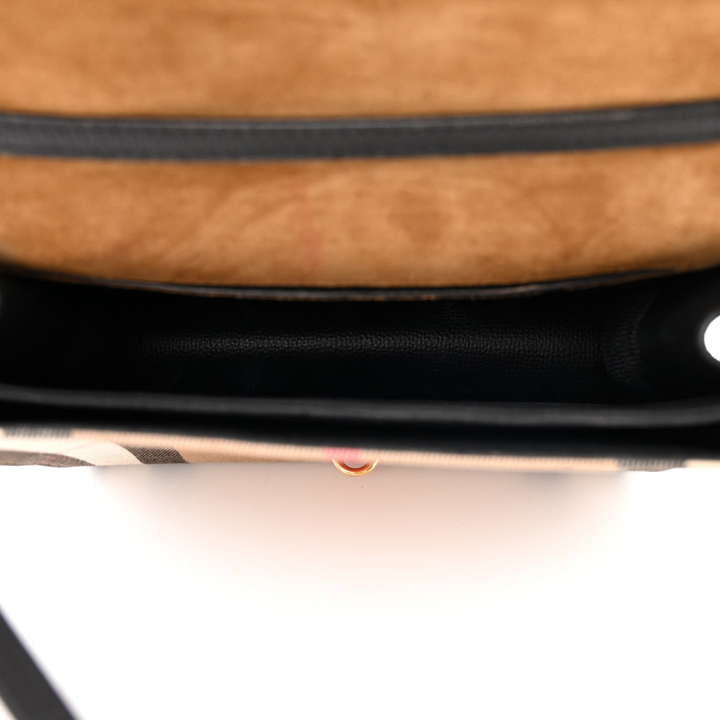 Derby Calfskin House Check Small Macken Crossbody Bag Black