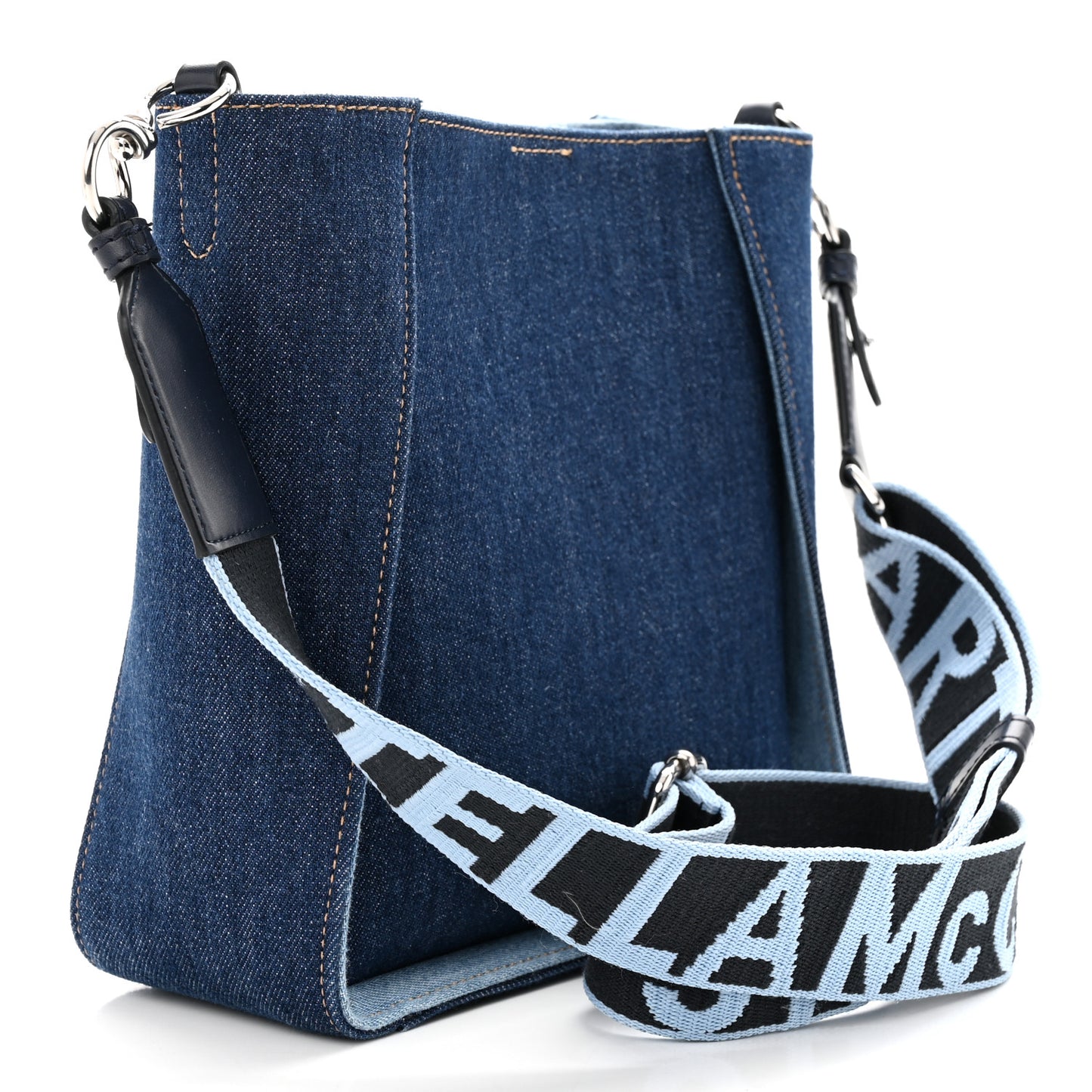 Eco Alter Denim Perforated Logo Mini Crossbody Orion Blue