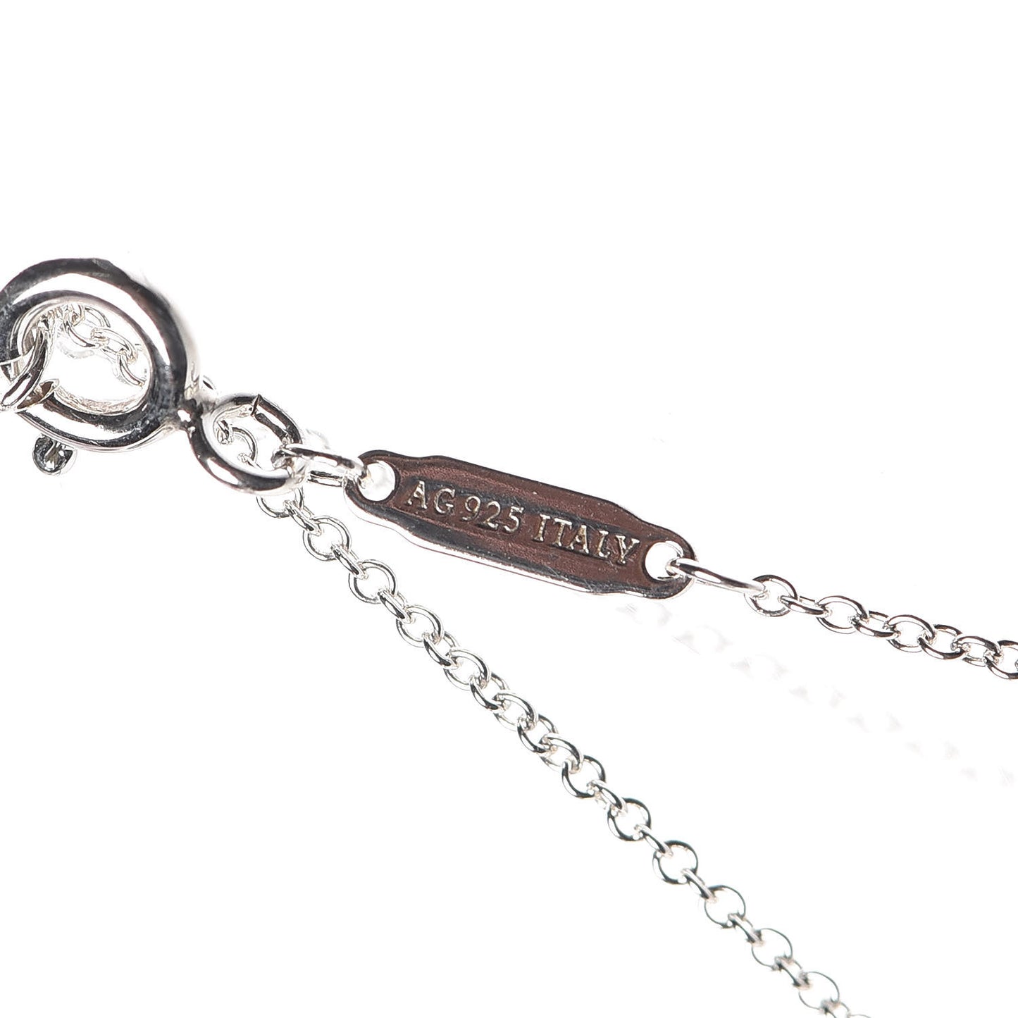 Sterling Silver Large T Smile Pendant Necklace