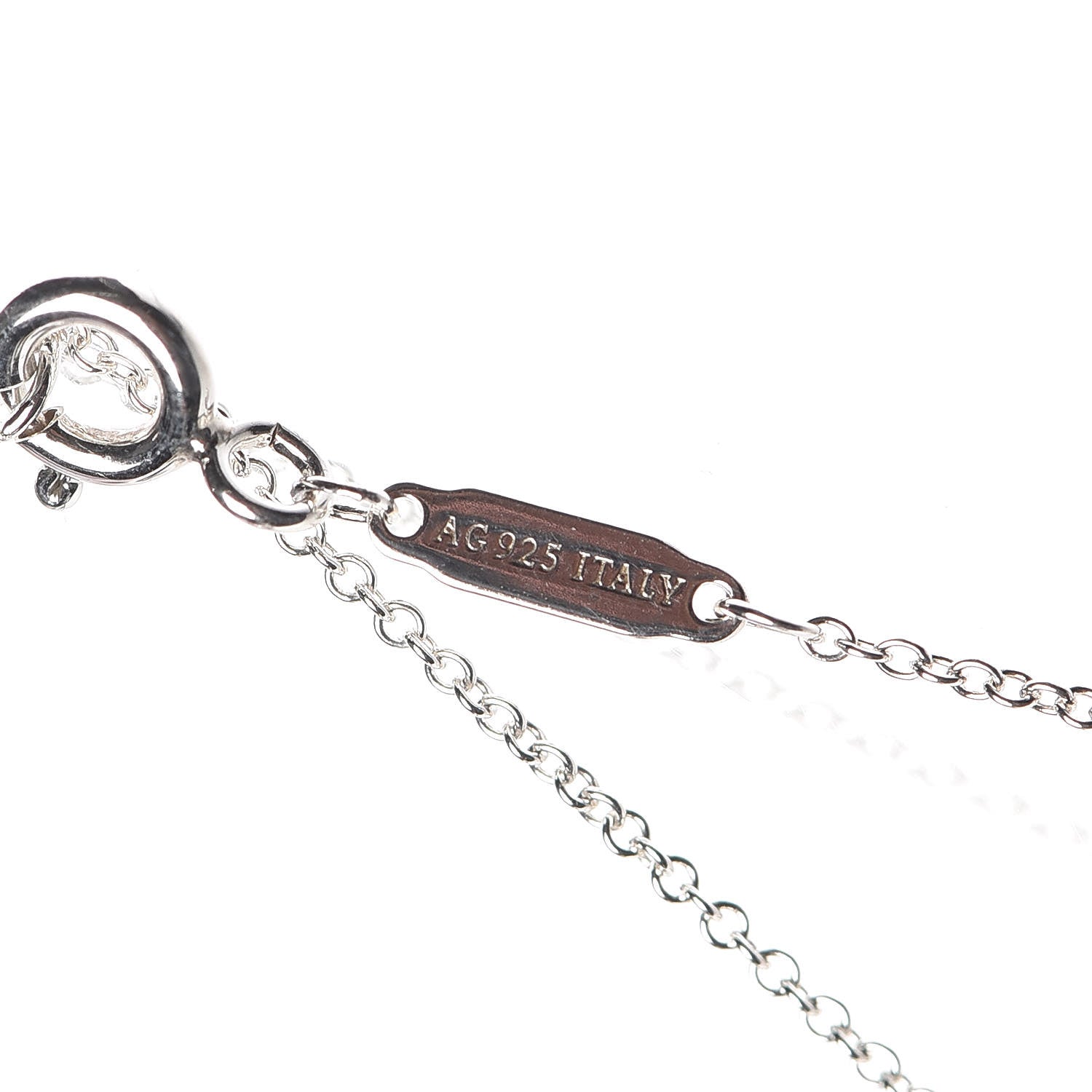 Tiffany Sterling Silver Large T Smile Pendant Necklace 5 of 6
