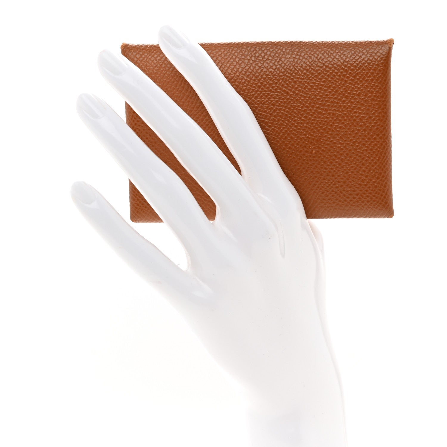 Hermes Epsom Calvi Card Case Gold 2 of 7