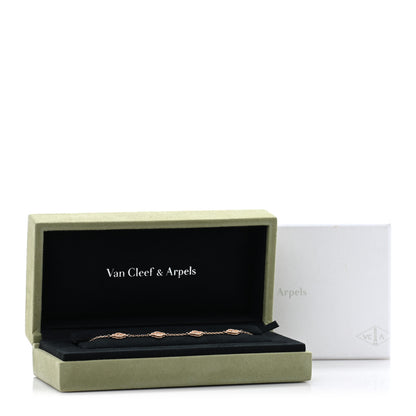 Van Cleef & Arpels 18K Rose Gold 6 Motifs Sweet Alhambra Bracelet 4 of 4