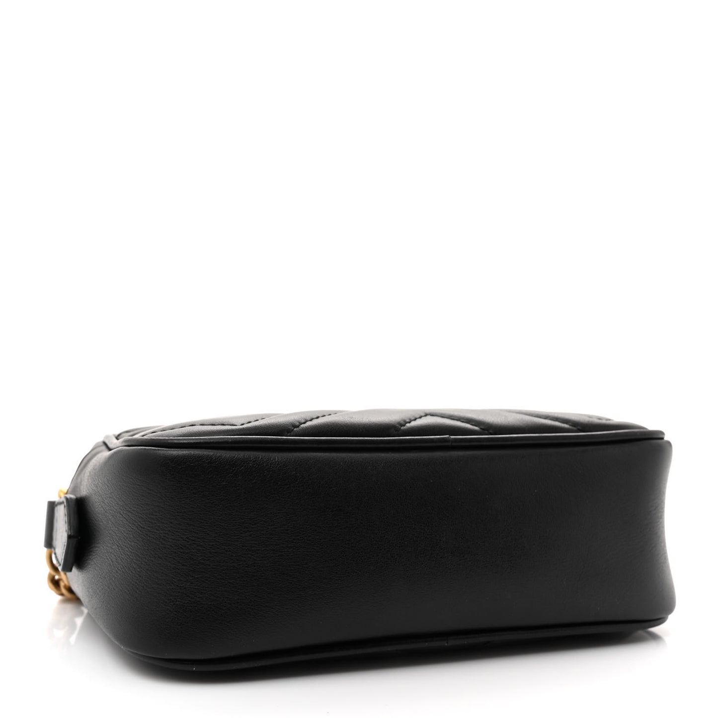 Calfskin Matelasse Mini GG Marmont Chain Shoulder Bag Black