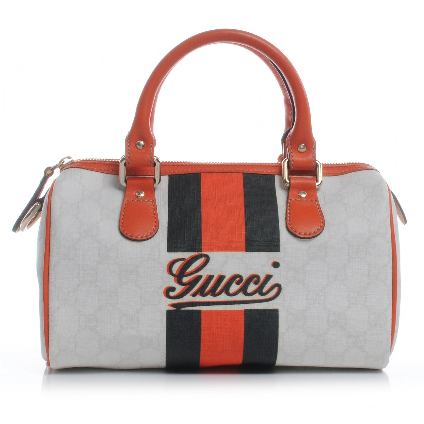 GG Plus Monogram Web Stripe Mini Joy Boston Orange