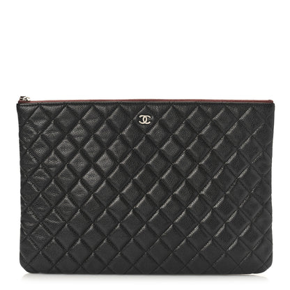 Chanel Caviar Quilted Large Cosmetic Case Black 1 of 9