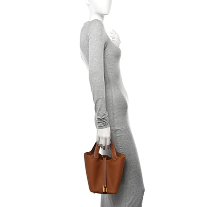 Hermes Taurillon Clemence Picotin Lock 18 PM Gold 2 of 11