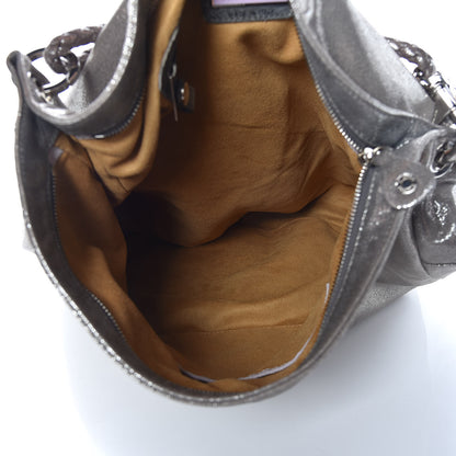 Jimmy Choo Metallic Suede Large Sky Hobo Silver 5 of 16