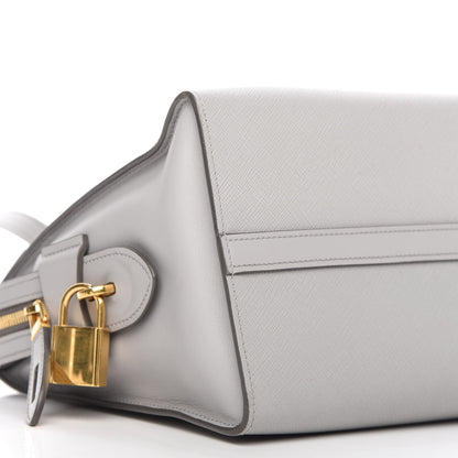 Prada Saffiano City Calfskin Medium Esplanade Tote Mercurio 6 of 10