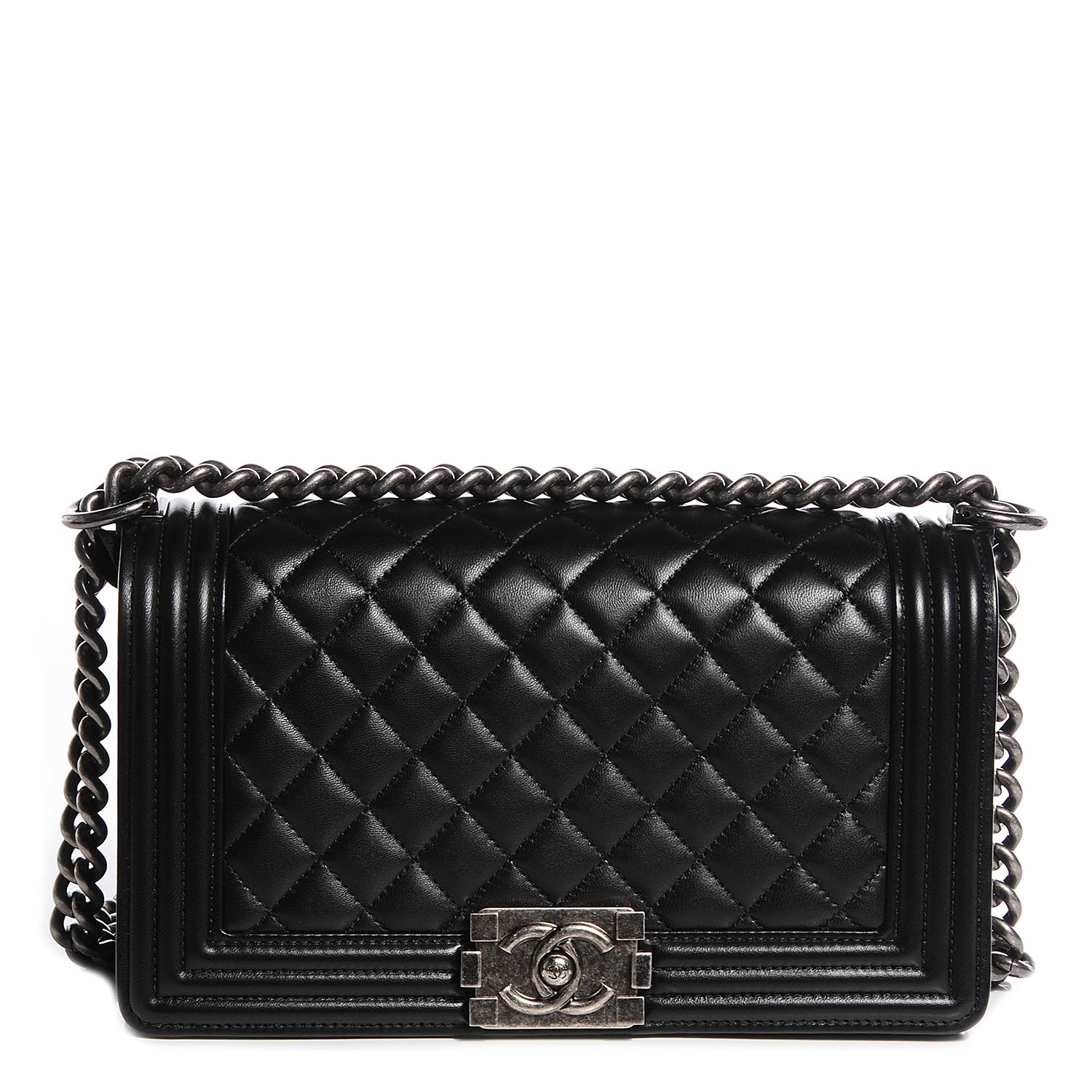 Chanel Calfskin Medium Boy Flap Black 1 of 8