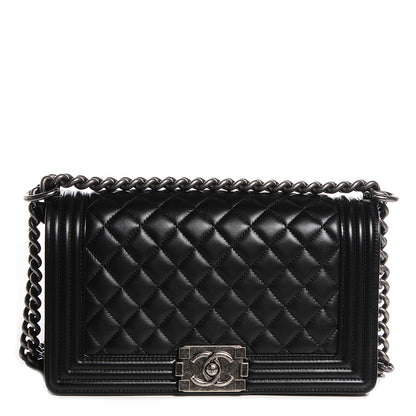 Chanel Calfskin Medium Boy Flap Black 1 of 8