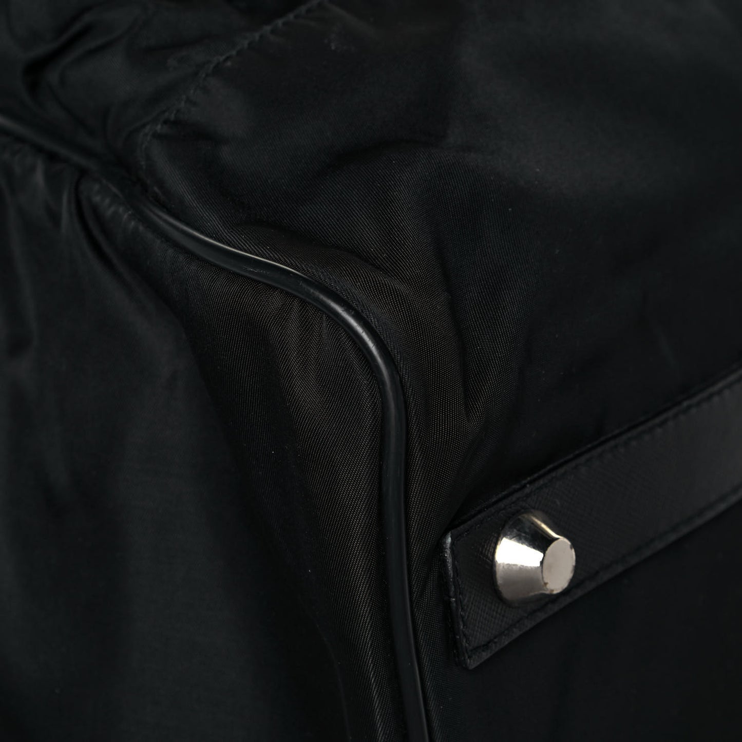 Tessuto Nylon Saffiano Viaggio Duffle Black