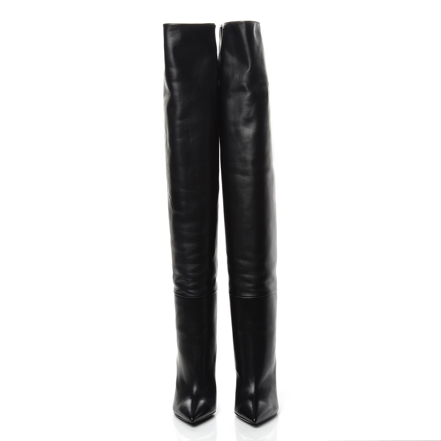 Saint Laurent Calfskin Niki 105 Thigh High Boots 36.5 Black 2 of 9