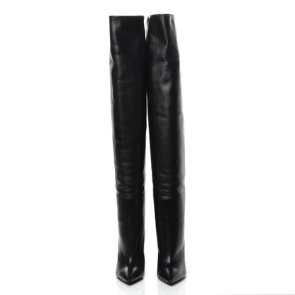 Saint Laurent Calfskin Niki 105 Thigh High Boots 36.5 Black 2 of 9