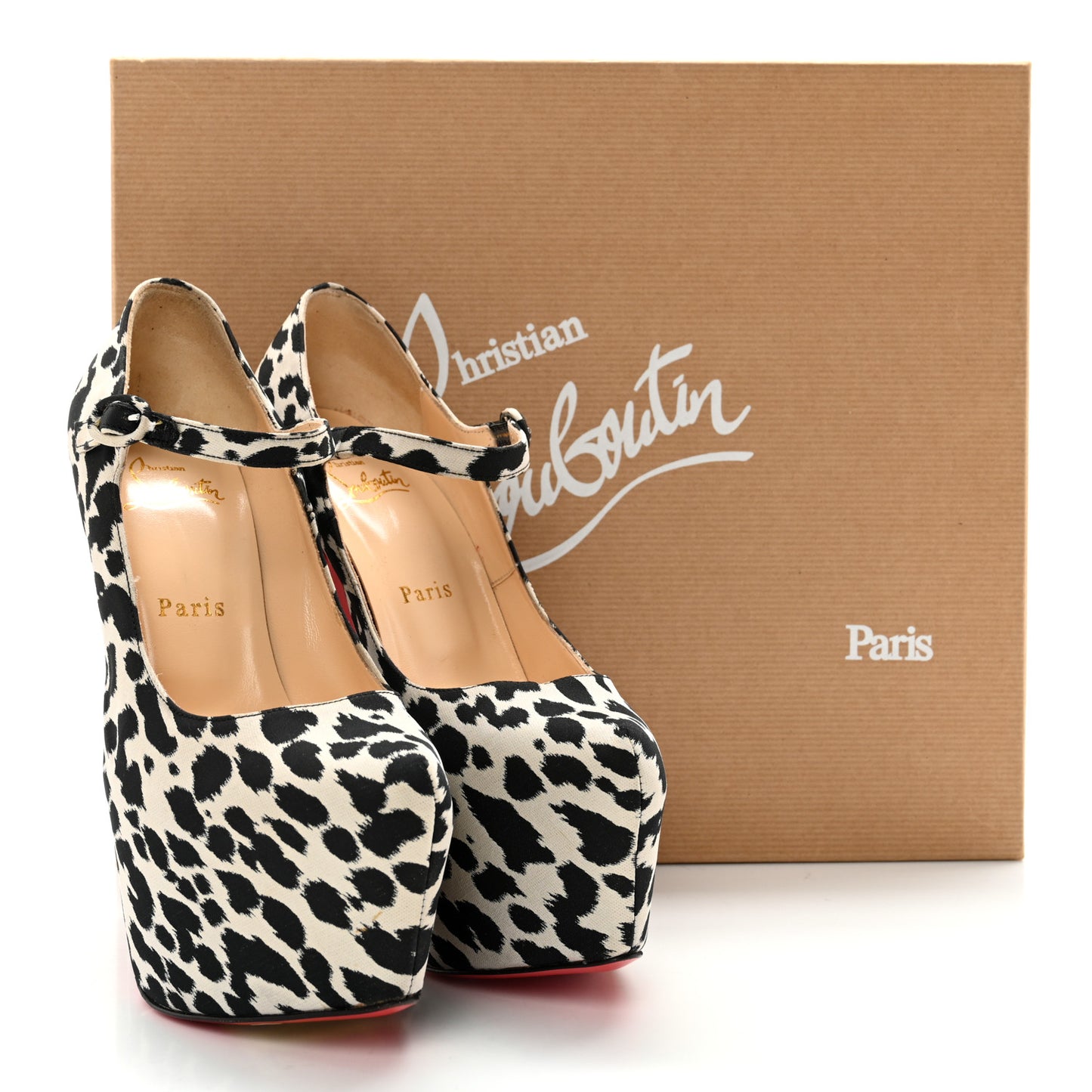 Tissu Leopardino Lady Daf 160 Pumps 37.5 Black White