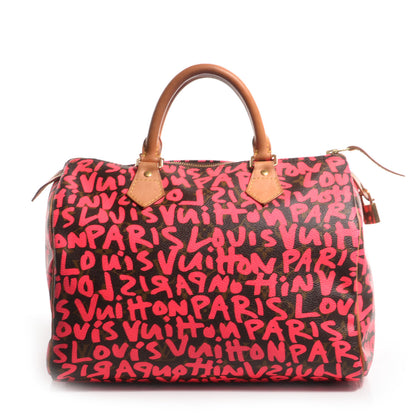 Louis Vuitton Monogram Graffiti Speedy 30 Fuchsia 1 of 7