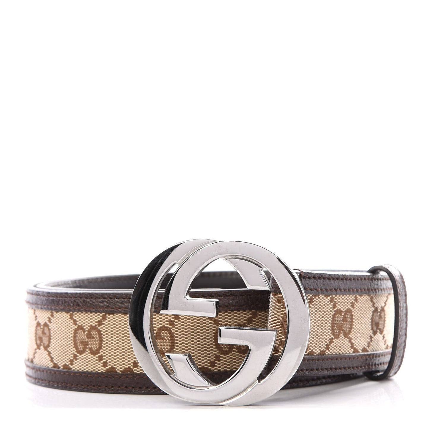 Monogram Interlocking G Belt 85 34 Dark Brown
