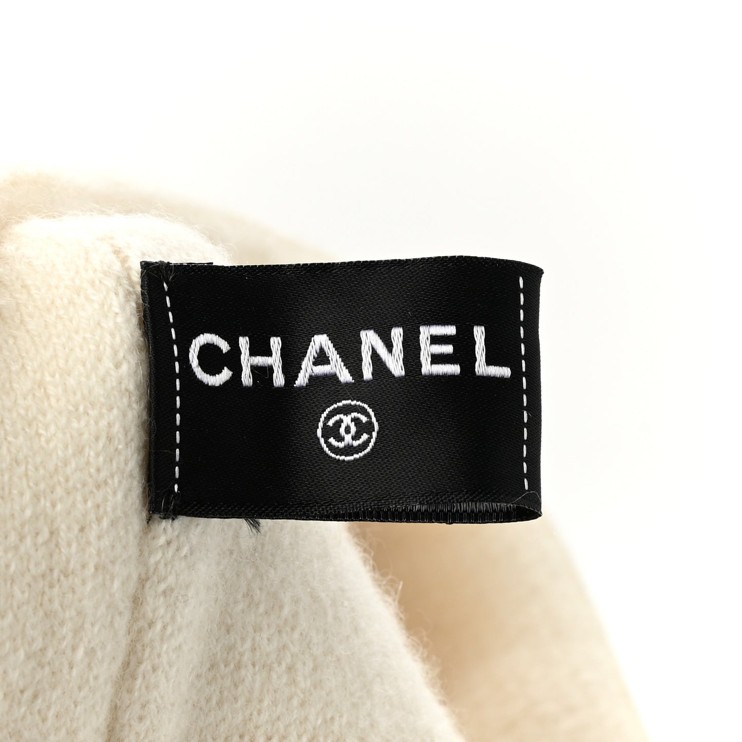 Cashmere CC Beanie Hat White Pink