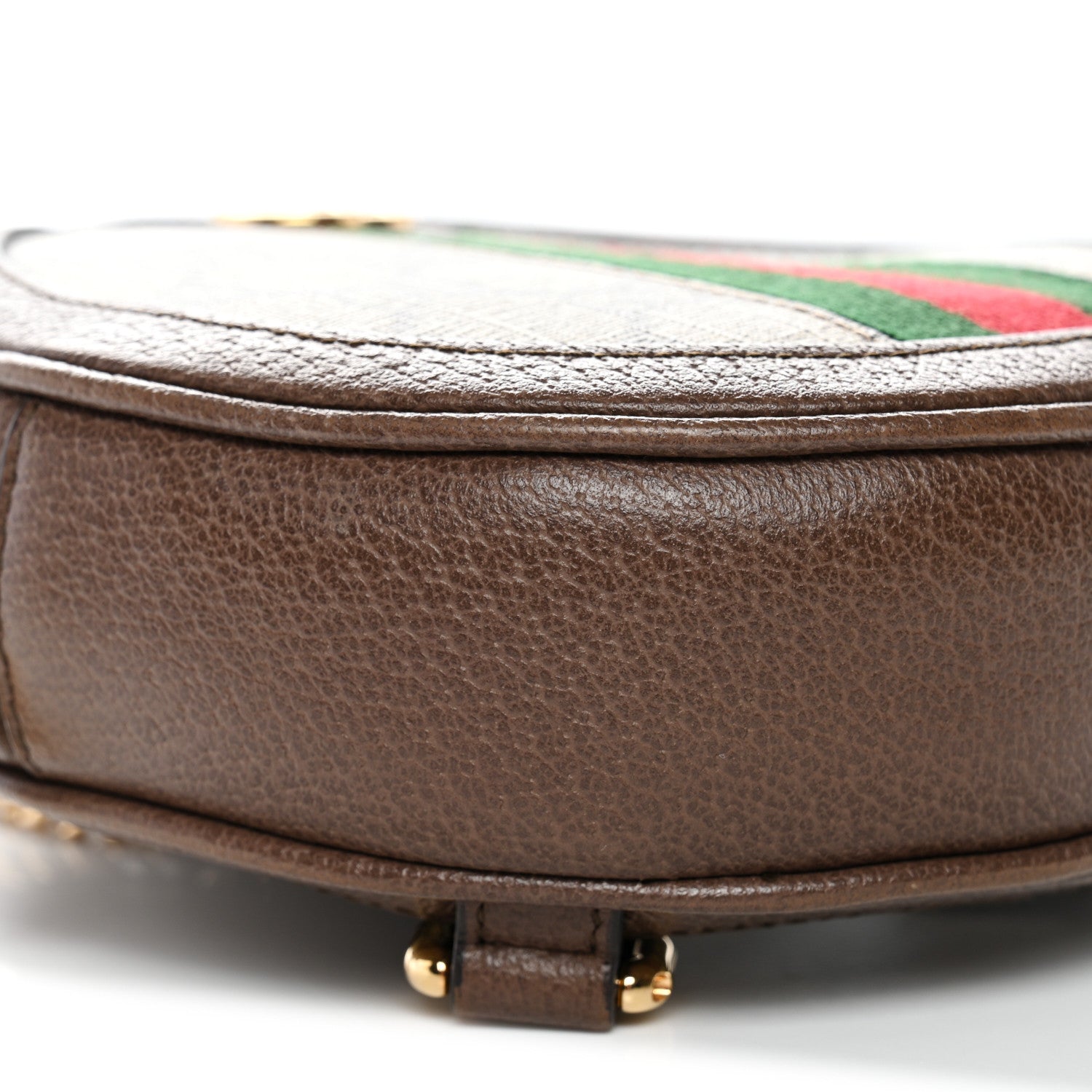 Gucci GG Supreme Monogram Web Mini Ophidia Round Backpack Brown 9 of 11