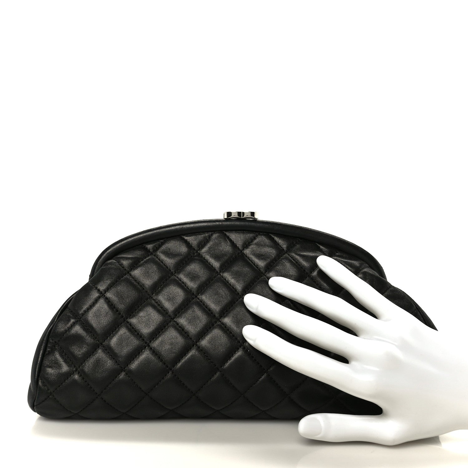 Chanel Lambskin Quilted Timeless Clutch Black 2 of 8