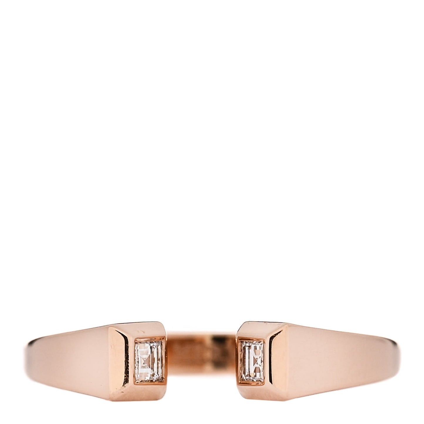 18K Rose Gold Diamond PM Clou de Forge Ring 53 6.5