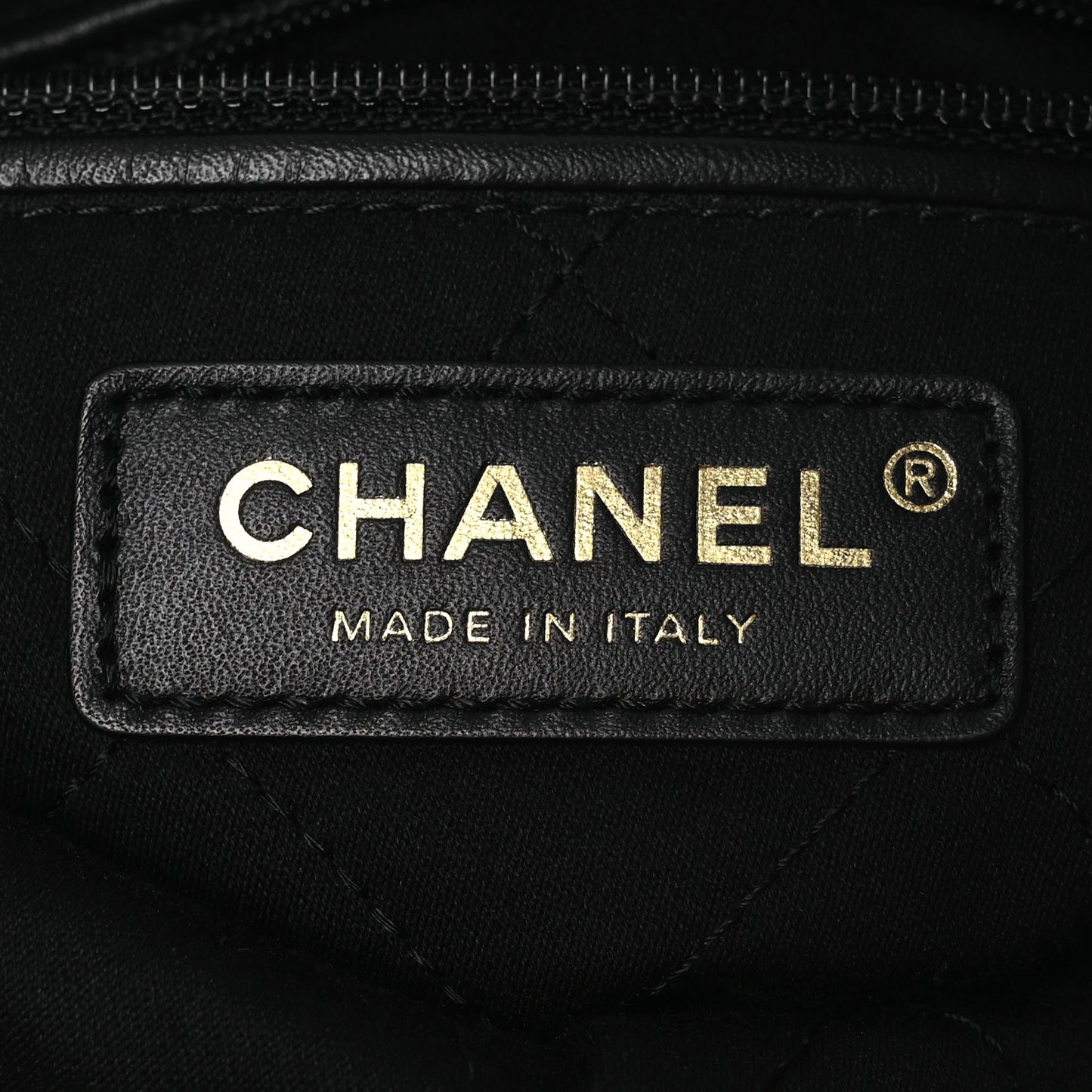 Shiny Calfskin Quilted Chanel 22 Backpack Black