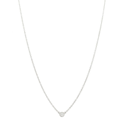 Tiffany Platinum Diamond .08ct Elsa Peretti Diamonds by the Yard Pendant Necklace 1 of 6