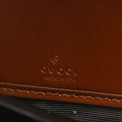 Gucci GG Supreme Monogram Cuoio Toscano Zip Around Wallet Beige Ebony Cuir 6 of 8