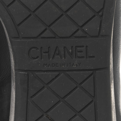 Chanel Lambskin Patent Cap Toe CC Sneakers 39.5 Black 8 of 9