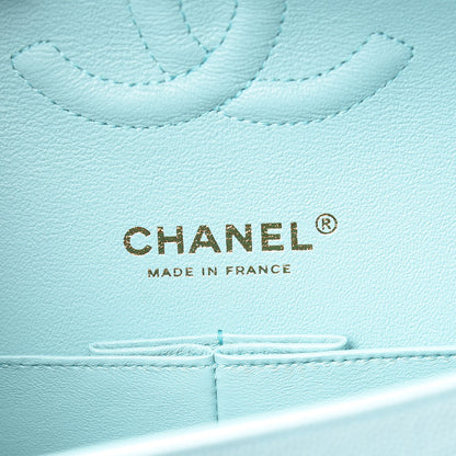 Chanel Caviar Quilted Medium Double Flap Light Blue 6 of 10