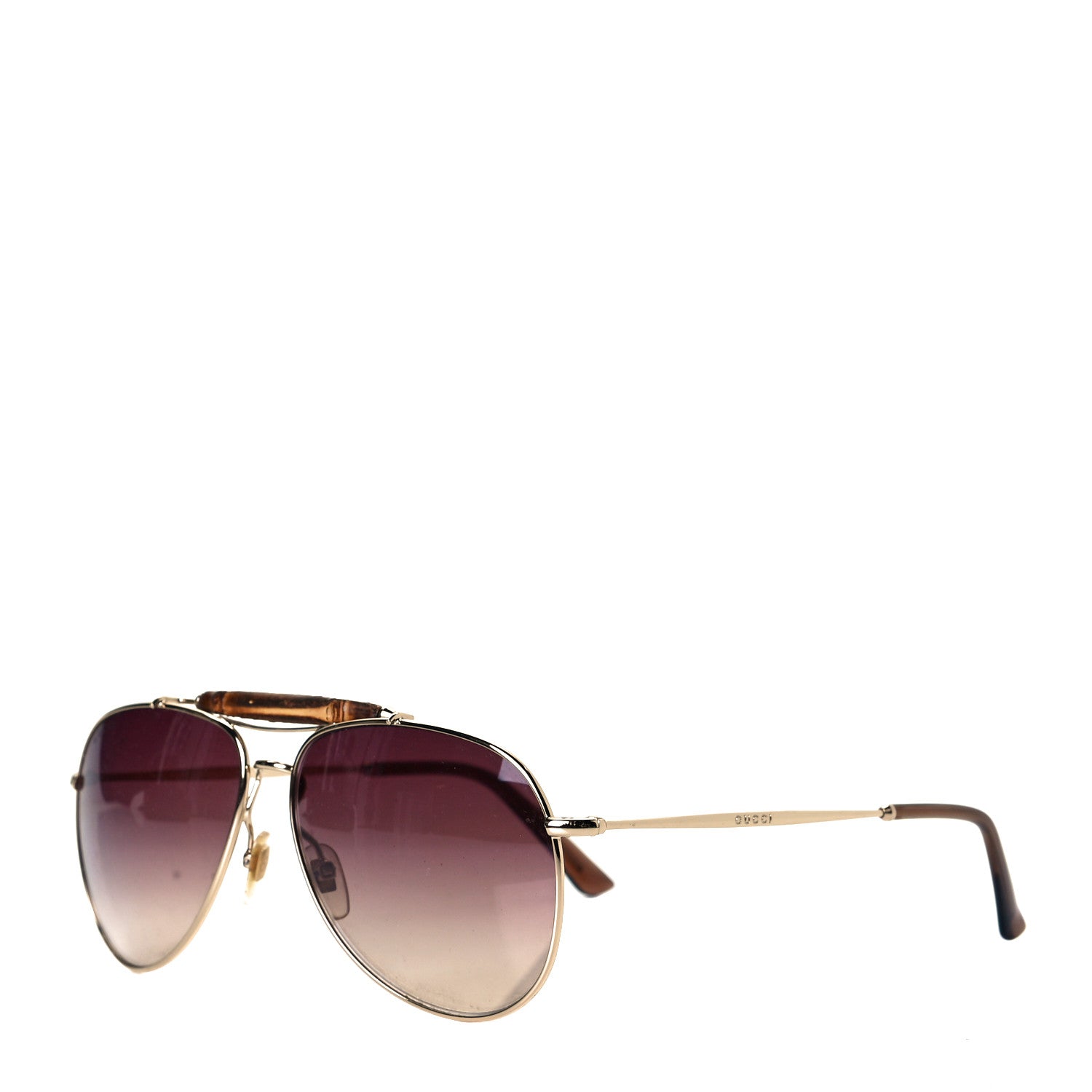 Gucci Bamboo Aviator GG 2235/S Sunglasses Brown Gold 1 of 4
