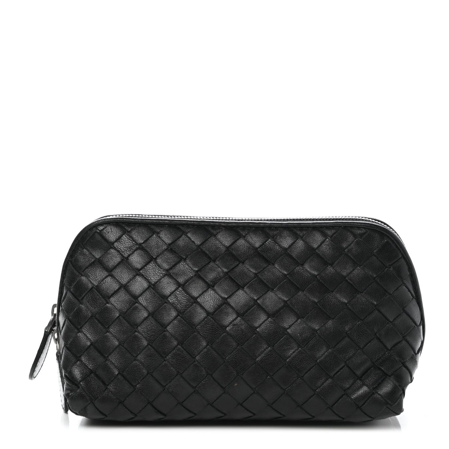 Bottega Veneta Nappa Intrecciato Small Cosmetic Pouch Black 1 of 7
