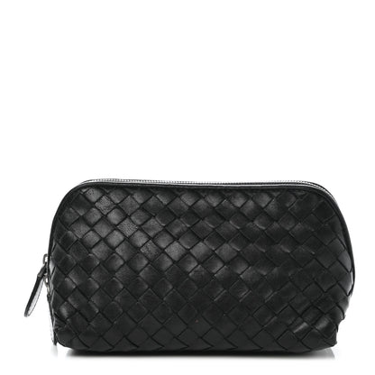 Bottega Veneta Nappa Intrecciato Small Cosmetic Pouch Black 1 of 7