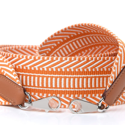 Hermes Toile Swift 50mm Sangle Cavale Shoulder Strap Ecru Abricot 5 of 6