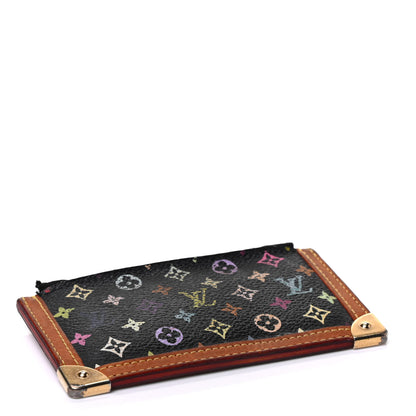 Louis Vuitton Monogram Multicolor Key Pouch Black 3 of 4