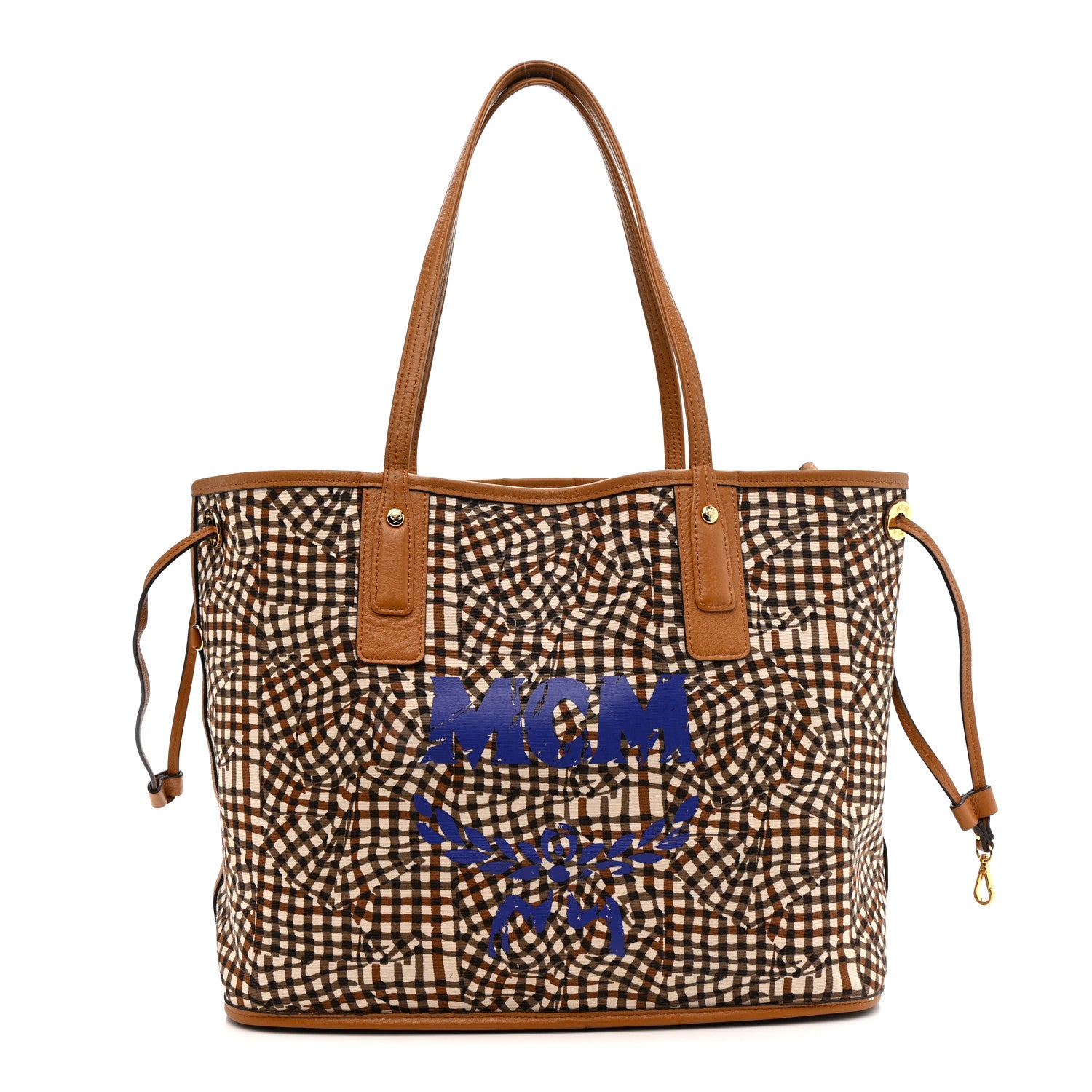 MCM Visetos Large Liz Reversible Shopper Tote Cognac 3 of 16