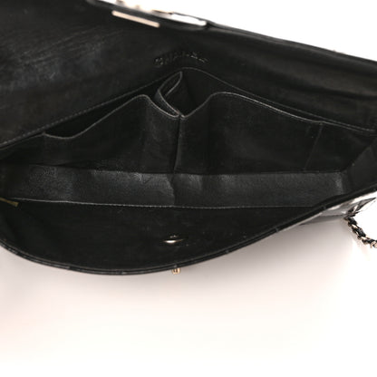 Chanel Patent Quilted East West Chocolate Bar Flap Black 5 of 11