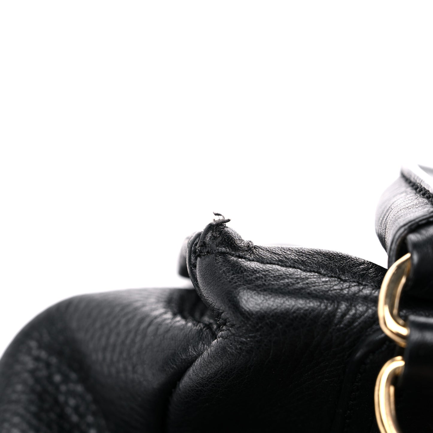 Calfskin Crocodile Embossed Small Pandora Black