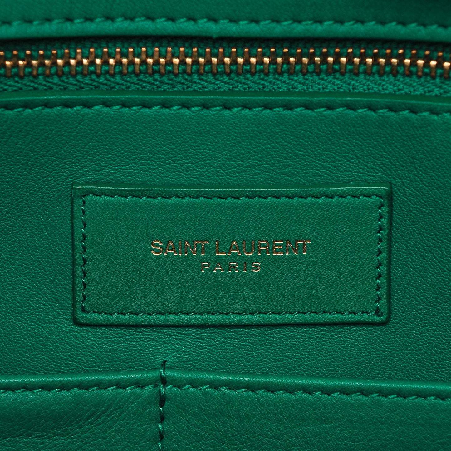 Calfskin Medium Classic Y Cabas Green