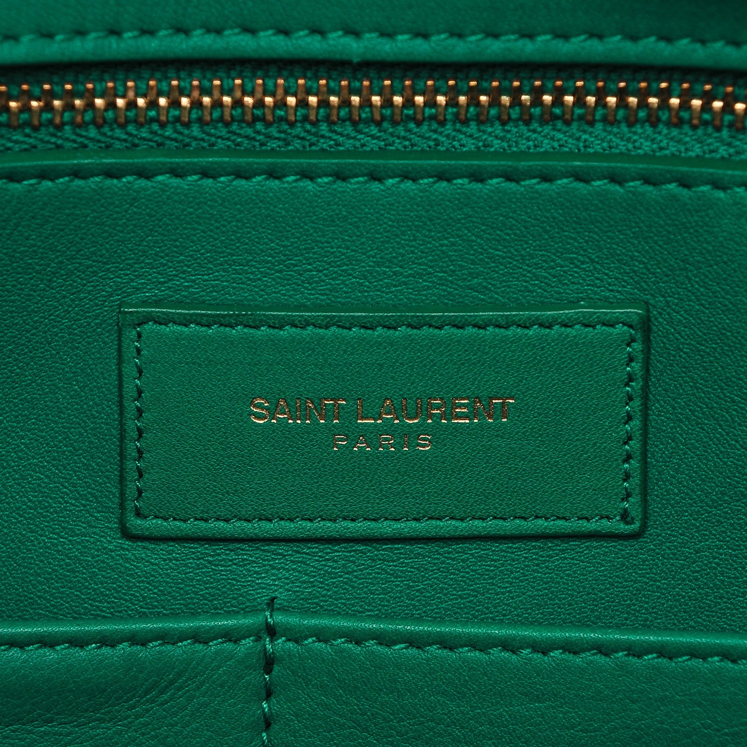 Saint Laurent Calfskin Medium Classic Y Cabas Green 6 of 7
