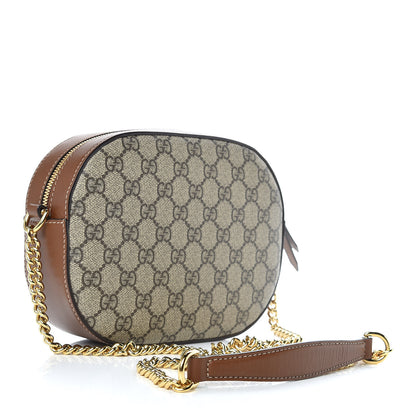 Gucci GG Supreme Monogram Blind For Love Embroidered Mini Chain Shoulder Bag Beige Tuscany 3 of 11