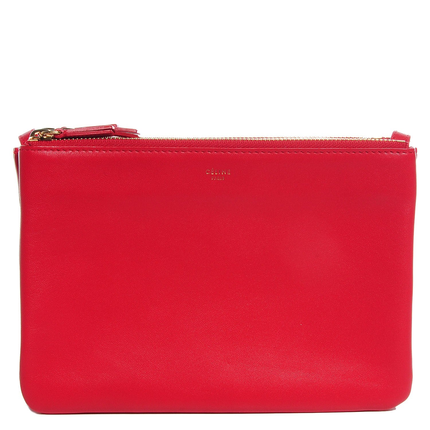 Celine Lambskin Small Trio Crossbody Bag Vermillion 1 of 7