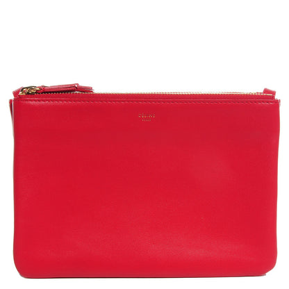 Celine Lambskin Small Trio Crossbody Bag Vermillion 1 of 7